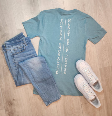 Future Uncharted Heather Blue Lagoon Tee