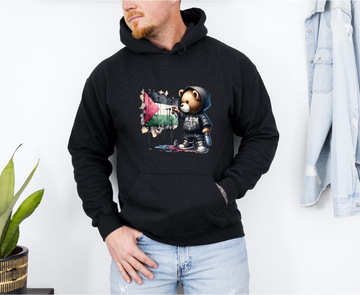 Palestine Spray Paint Black Hoodie