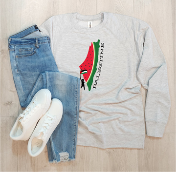 Palestinian Boy Athletic Heather Lightweight Crewneck