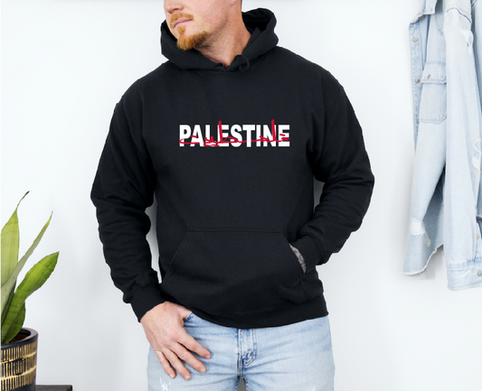 Palestine + Arabic Calligraphy Hoodie Black