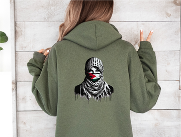 Palestinian Woman Military Green Hoodie