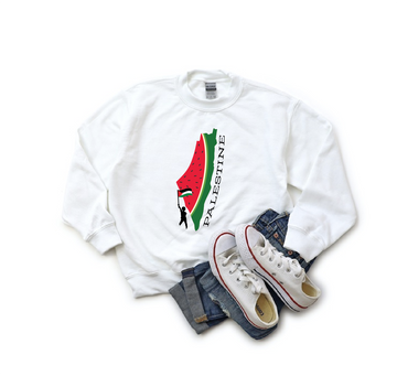 YOUTH Palestine Boy White Crewneck