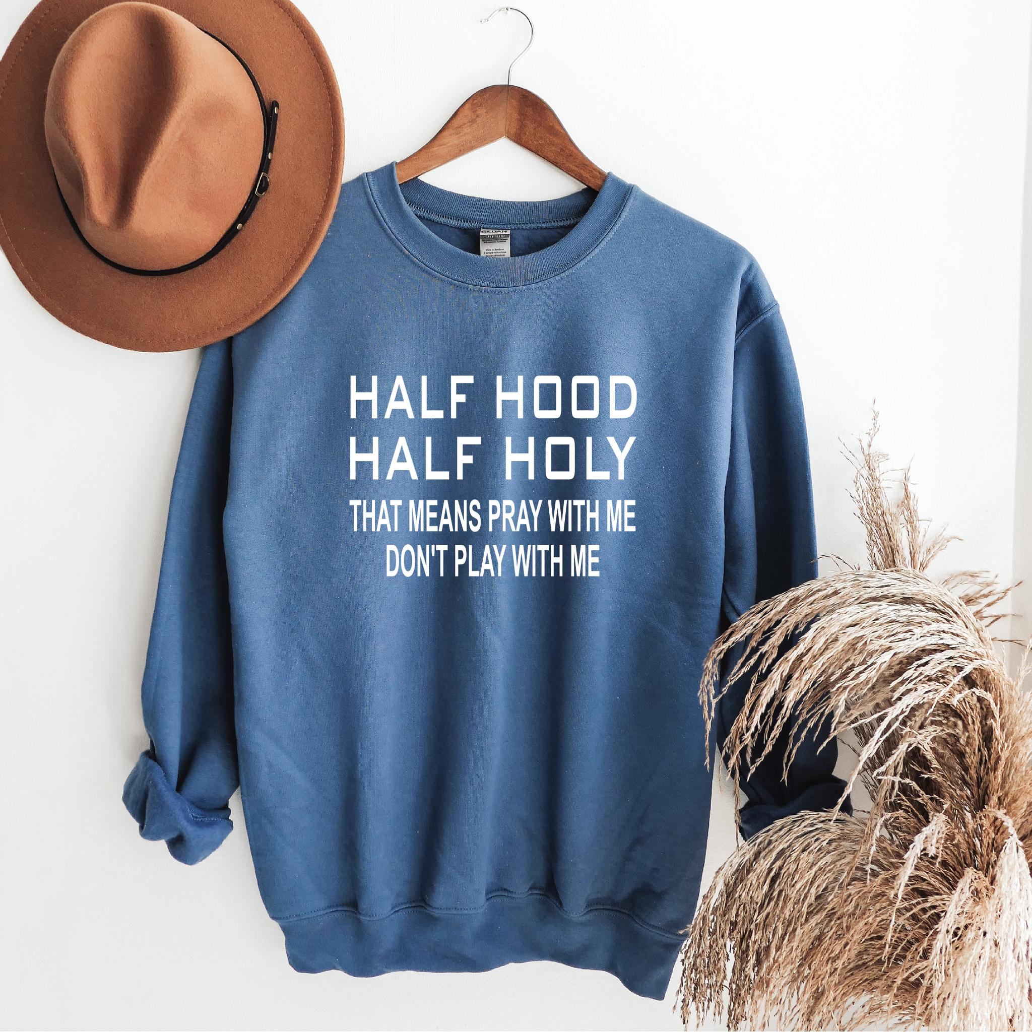 Half Hood Half Holy Heavyweight Crewneck